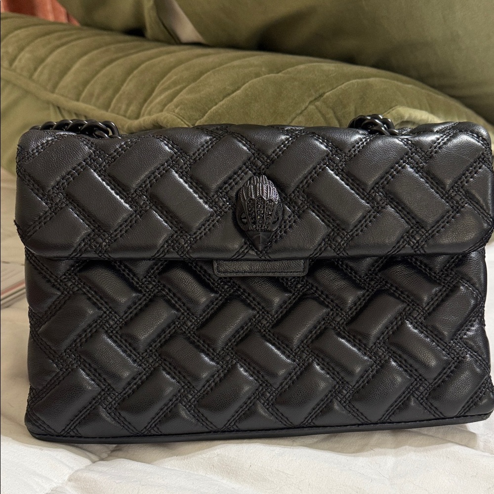 Kurt Geiger Black KENSINGTON DRENCH medium Quilted Shoulder Bag. NOT the mini